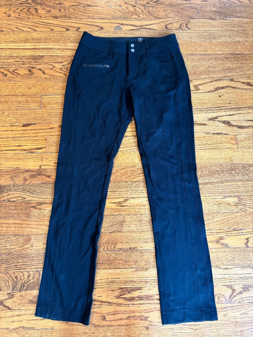 TITLE NINE Sturdy Ponte Stretch Outdoor Straight Pant Black Sz 4